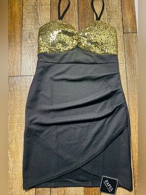 Women’s Sequined Top Black Bodycon ZAFUL Dress
